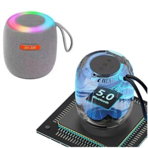 Mini Parlante Portátil SH-309 con luz LED vista frontal