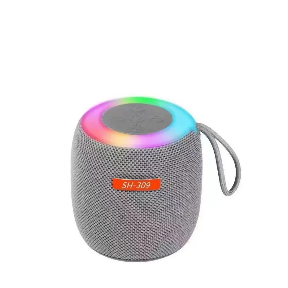 Mini Parlante Portátil SH-309 con luz LED vista lateral